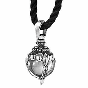 Tribal Blossom Floral Sterling Silver Gothic Pendant