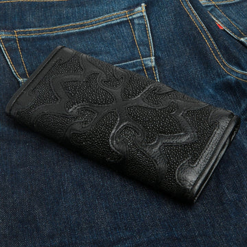 Tribal Black Aitavaen Leather Biker Bkkä