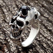 Devil Skull Ring Front View