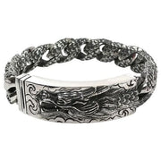 Dragon ID Sterling Silver Biker Bracelet