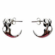 Øredobber med flammeklo i sterlingsølv, sett forfra