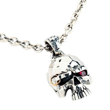 Punk Skull Pendentif motard en argent sterling 925
