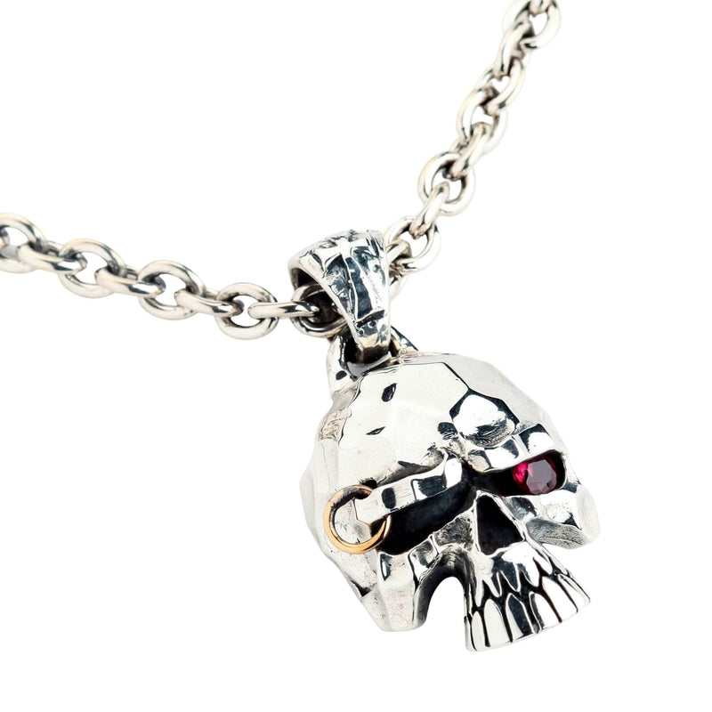 Colgante de Motociclista Cola de Calavera 925 Plata de Ley