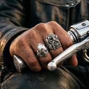 Skull Poison Ring – Sterling Silver Gothic Locket Memento Mori Poison Ring