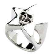 Star Skull Sterling Silver Ring