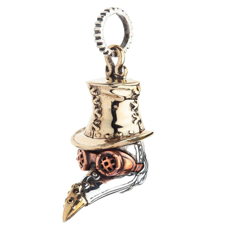 Pendente di Dottore della Peste Steampunk Vista Frontale