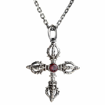 Tibetani kettős Dorje sterlingércs pendentúra