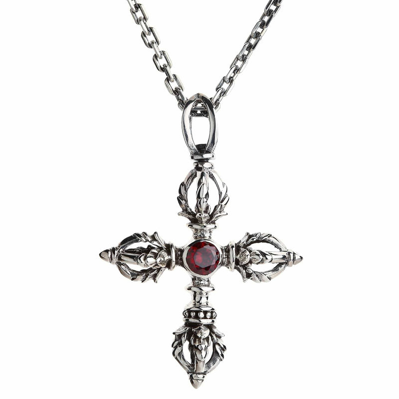 Pendente a Sterlinglo Dorato Tibetano Doppio Dorje