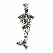 Viking double dragon 925 sterling silver key pendant front view showing intricate dragon design and 925 hallmark