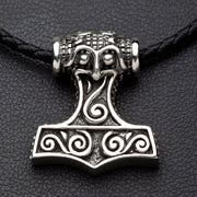 Thor's Hammer Sterling Silver Men's Biker Pendant