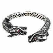 sterling silver big dragon cuff