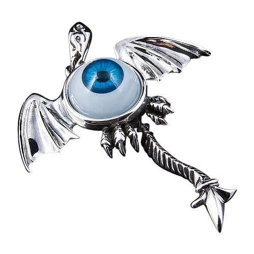 eyeball gothic wings pendant