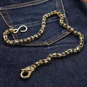 Brass Dragon Claw Biker Wallet Chain