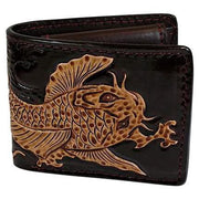 genuine leather koi wallet