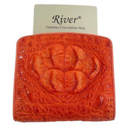Orange Crocodile Leather Women's Wallet