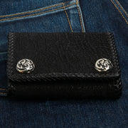 shark leather biker wallet