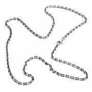 A durable 2mm silver curb chain, the perfect versatile and strong necklace for holding a variety of pendants.