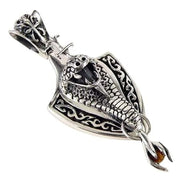 Cobra Snake Sterling Silver Gothic Pendant