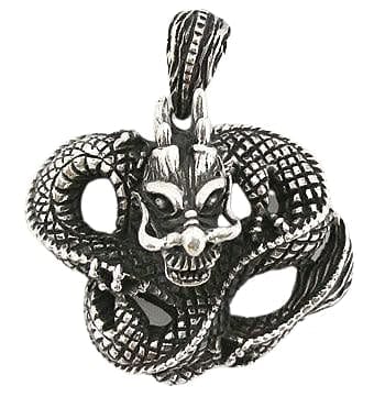 pendentif dragon gothique en argent sterling
