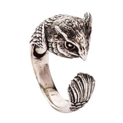 silver owl ring