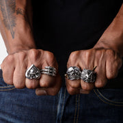 Tribal Gothic Claw Sterling Silver Rings