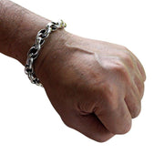 tribal silver mens bracelet