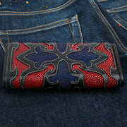 tribal tattoo biker chain wallet for men