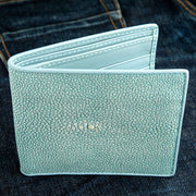 Genuine turquoise stingray leather wallet