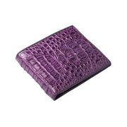violet crocodile alligator wallet for men