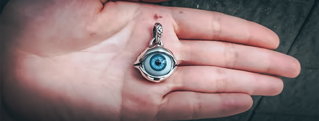All Seeing Eye Necklace Blue & White Sapphire - Sterling Silver – Victoria  Percival