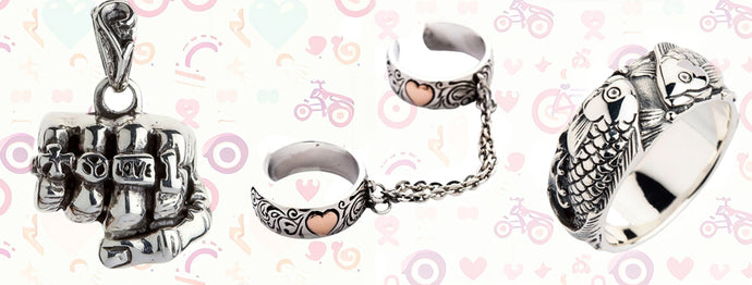 Love Symbolism in Biker and Gothic Jewelry
