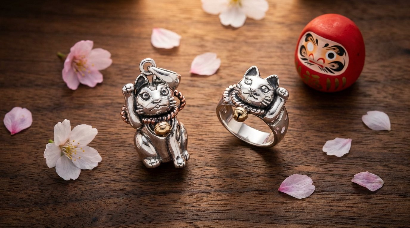 Maneki-Neko Jewelry: Meaning & Styling | Bikerringshop