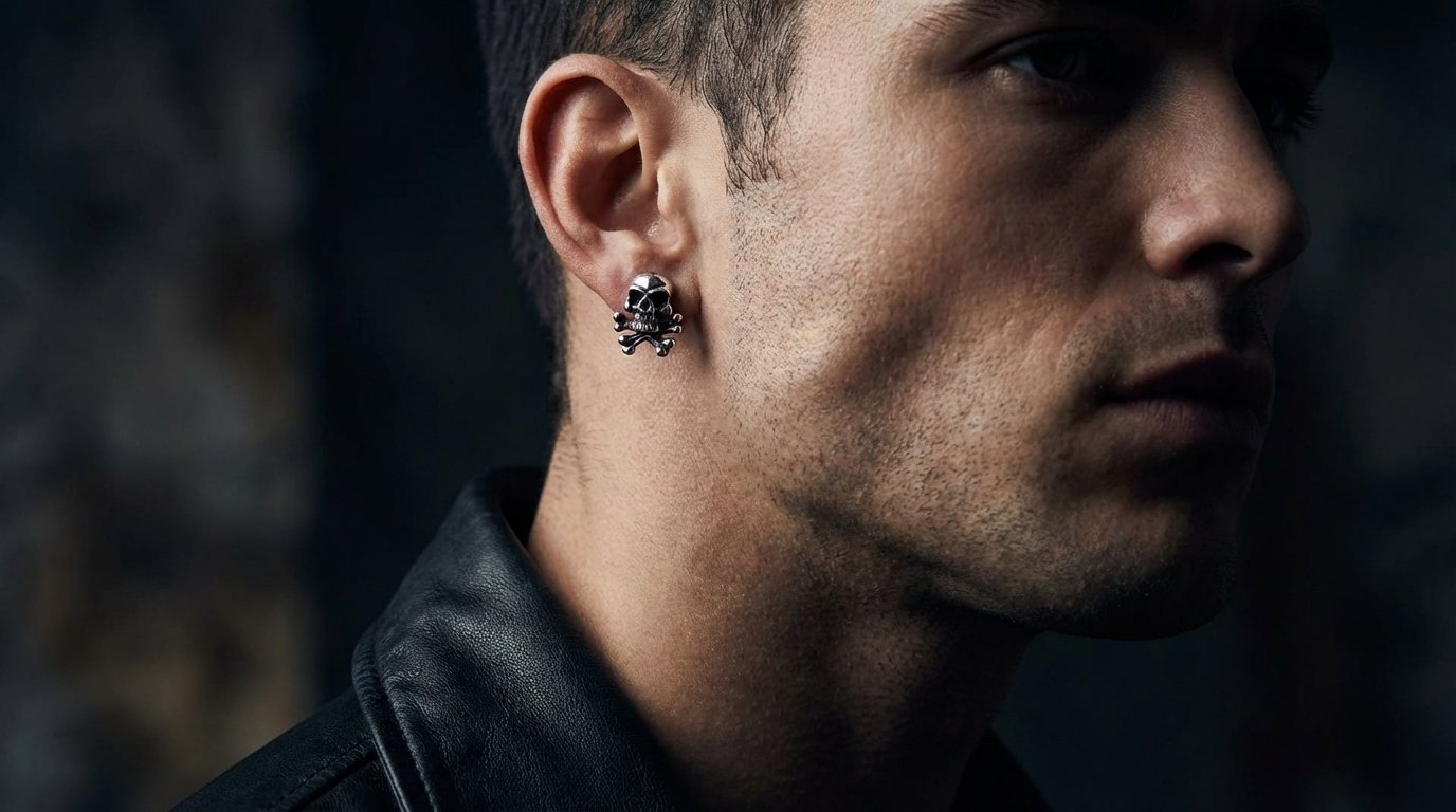 Men's Earrings: Sizing, Placement & Metal Guide