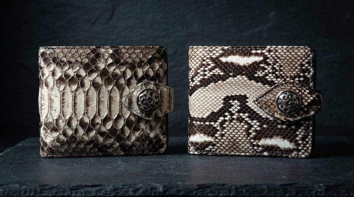 Python vs Cobra Wallet: Scales, Aging, Fakes | Bikerringshop