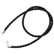 4mm Braided Genuine Leather Necklace for pendant