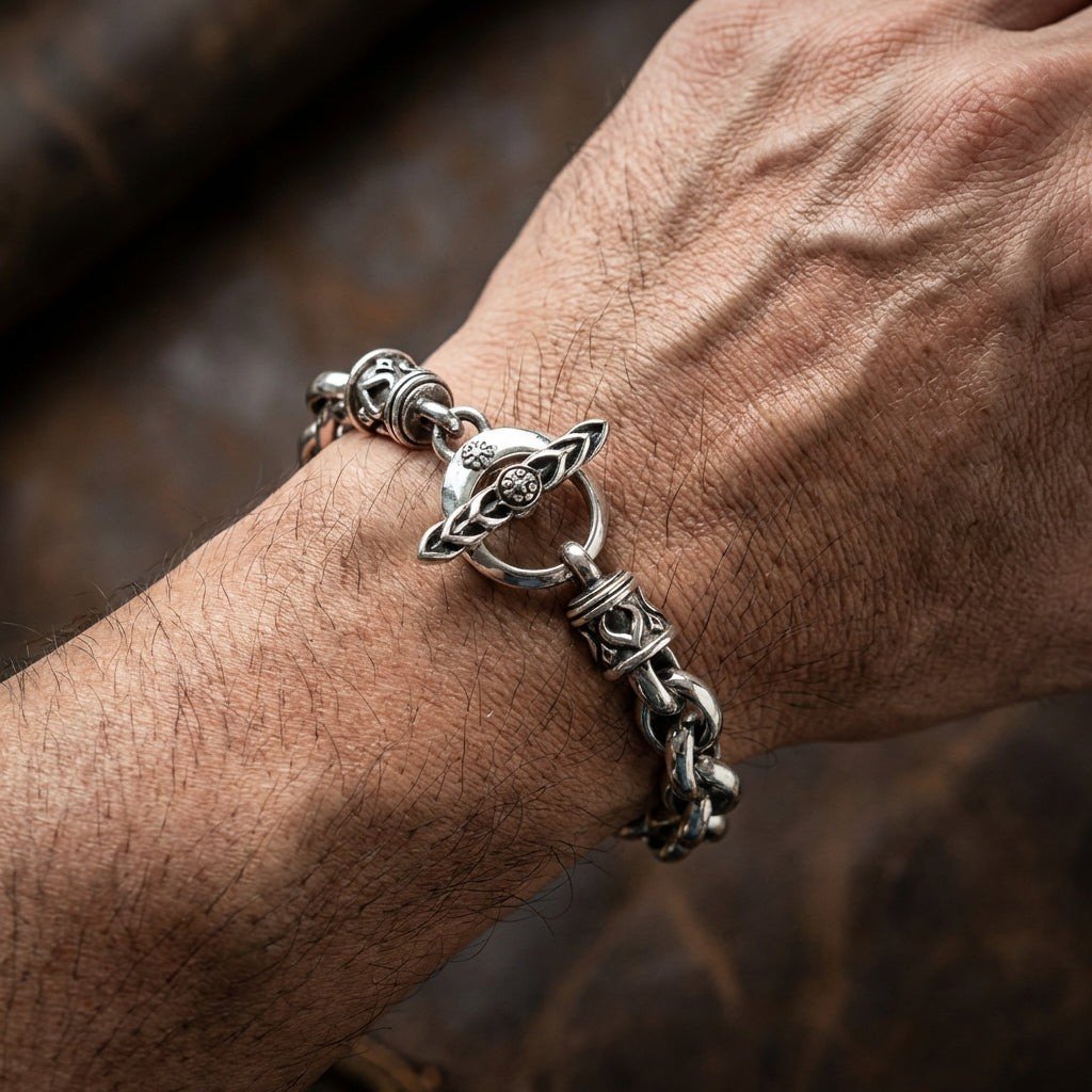 Tuscany Silver Bracciale da Donna in Tessuto e Argento