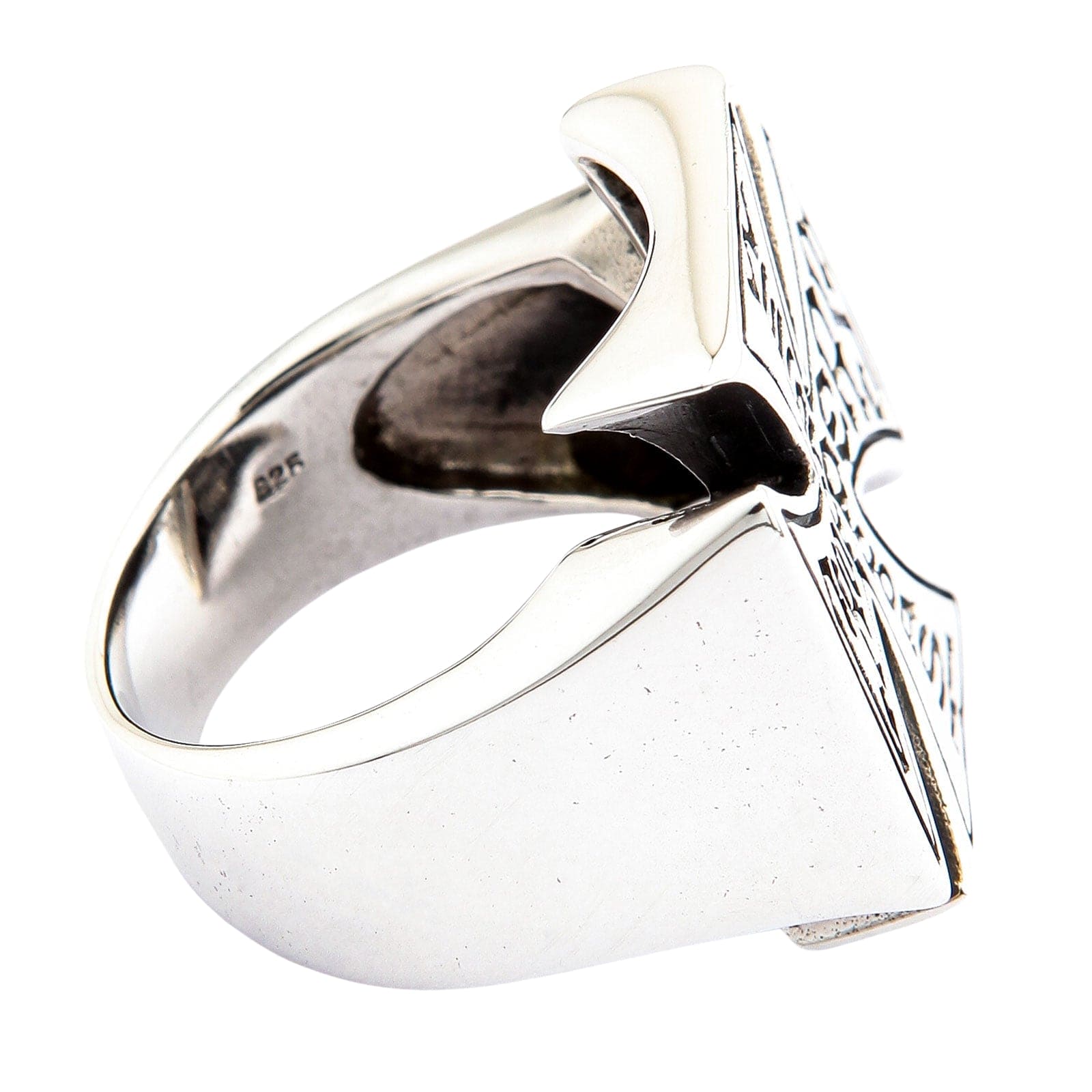 Anelli Classici In Acciaio Inossidabile Con Croce Nera Biker - Foto 3