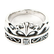 Celtic Crown Sterling Silver Band Ring