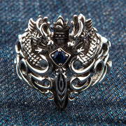 Celtic Dragon Sterling Silver Medieval Gothic Ring