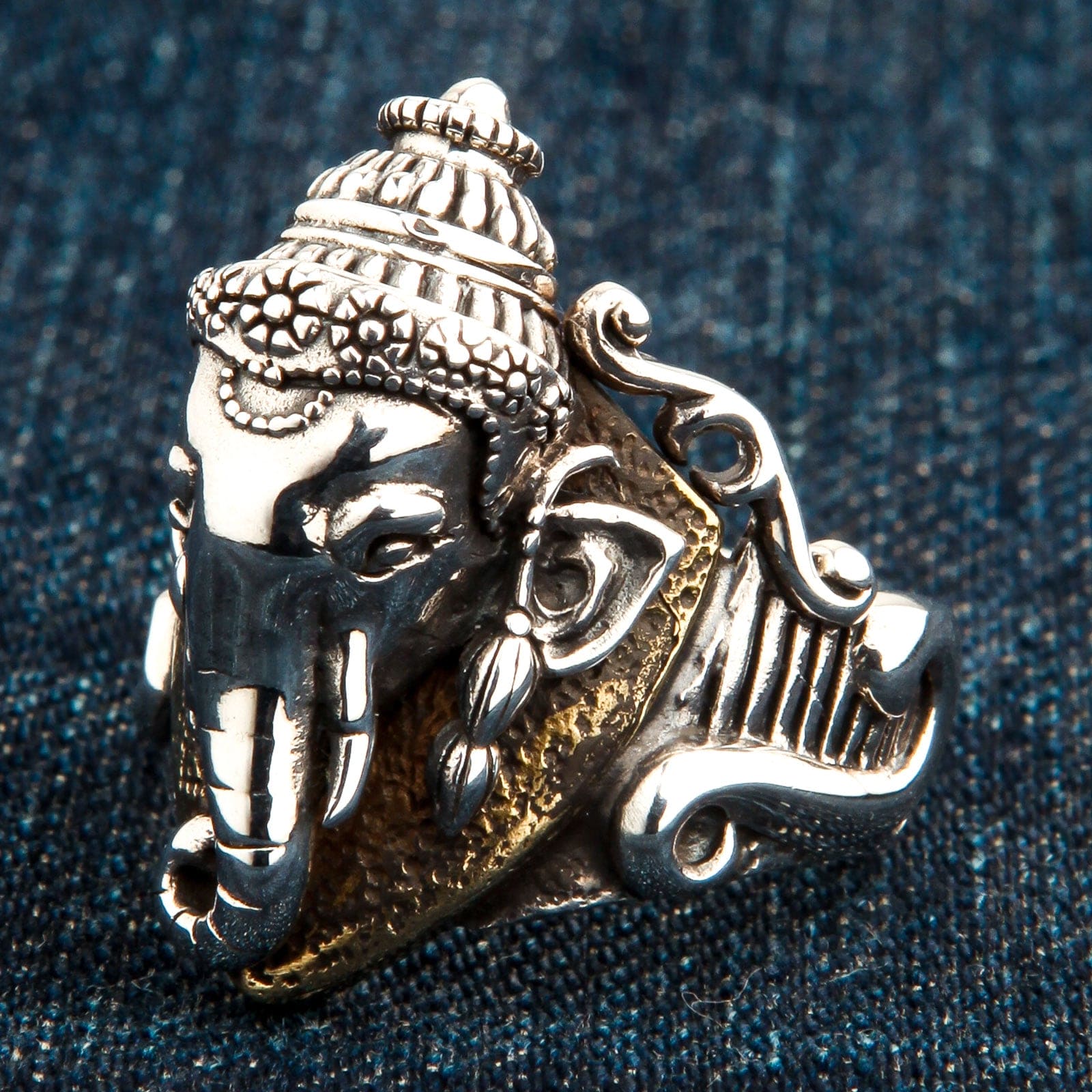 Manufacturer of 22kt mens lord ganesha ring mgr107 | Jewelxy - 153658