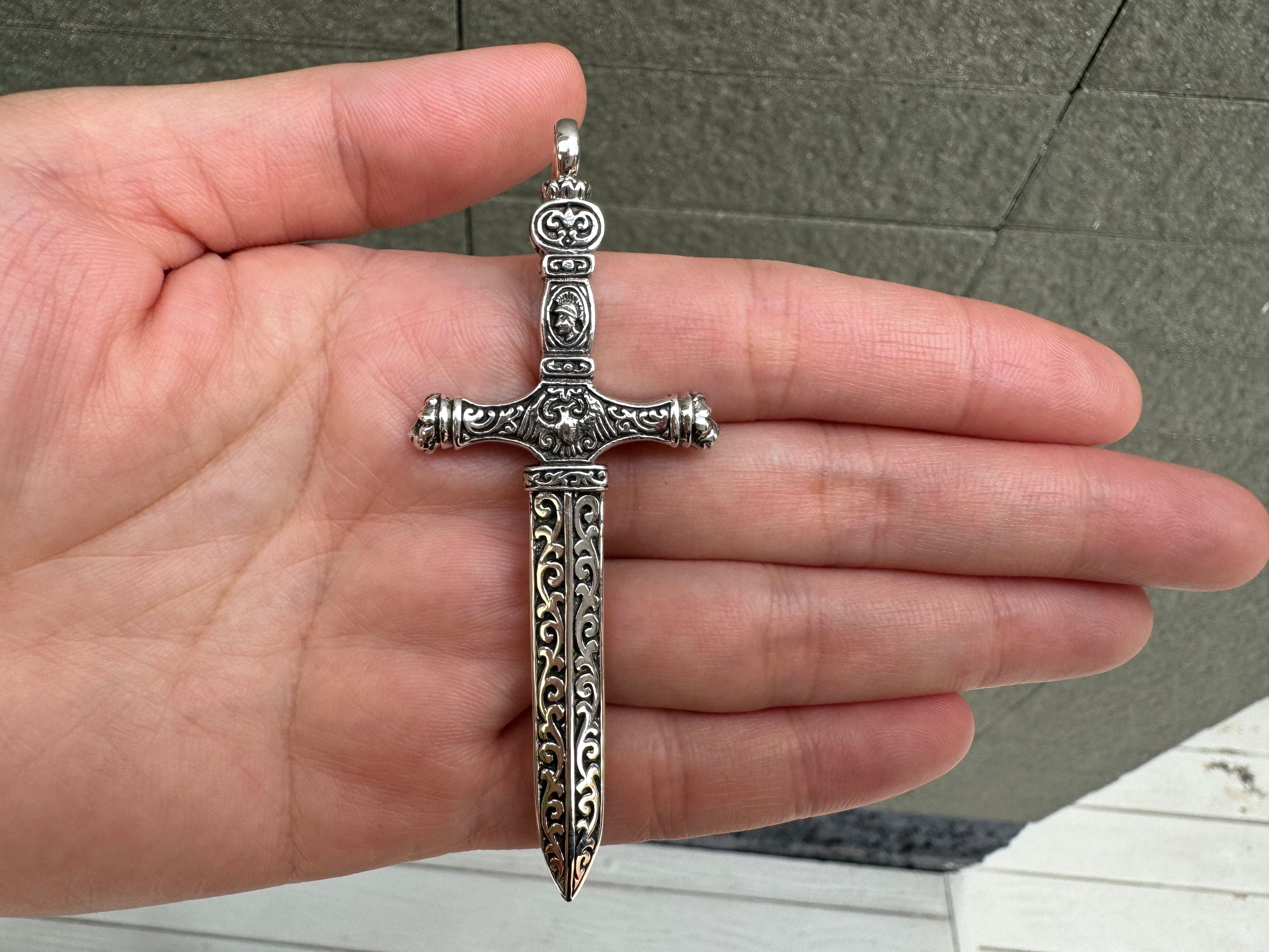 Sterling silver sword necklace online