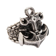 Anchor Sterling Silver Men's Ring