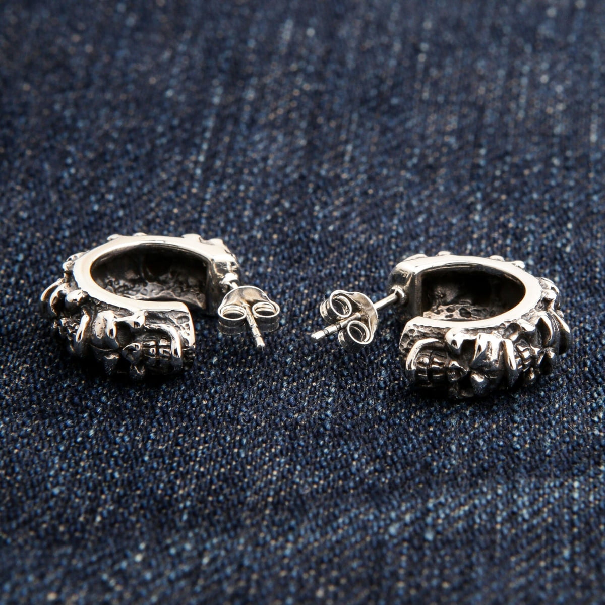 Misterioso anello teschio in argento sterling alieno Misterioso anello teschio in argento sterling alieno