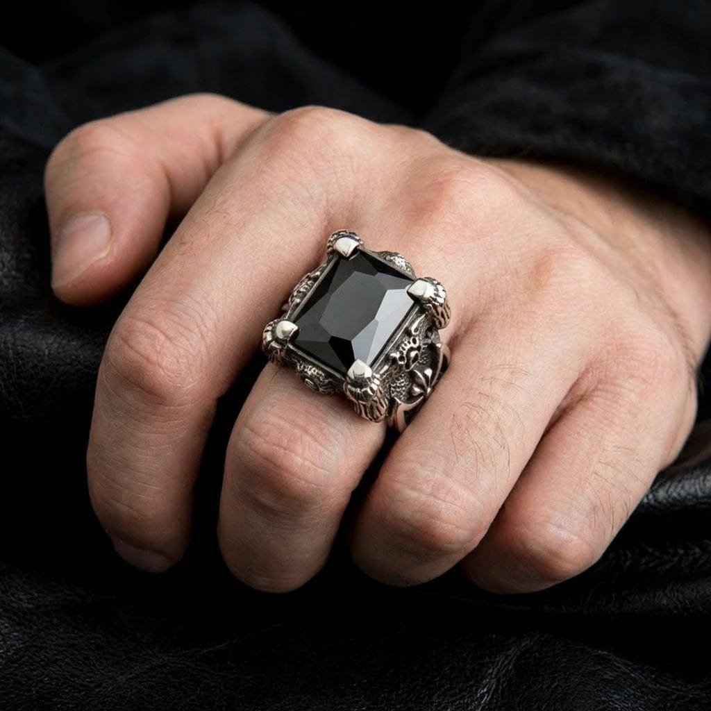 Bague dragon gothique acier femme et homme tête et aile – La Boutique Curieuse Bague dragon gothique acier femme et homme tête et aile – La Boutique Curieuse