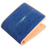 Portafoglio in Pelle Autentica Stingray Blu