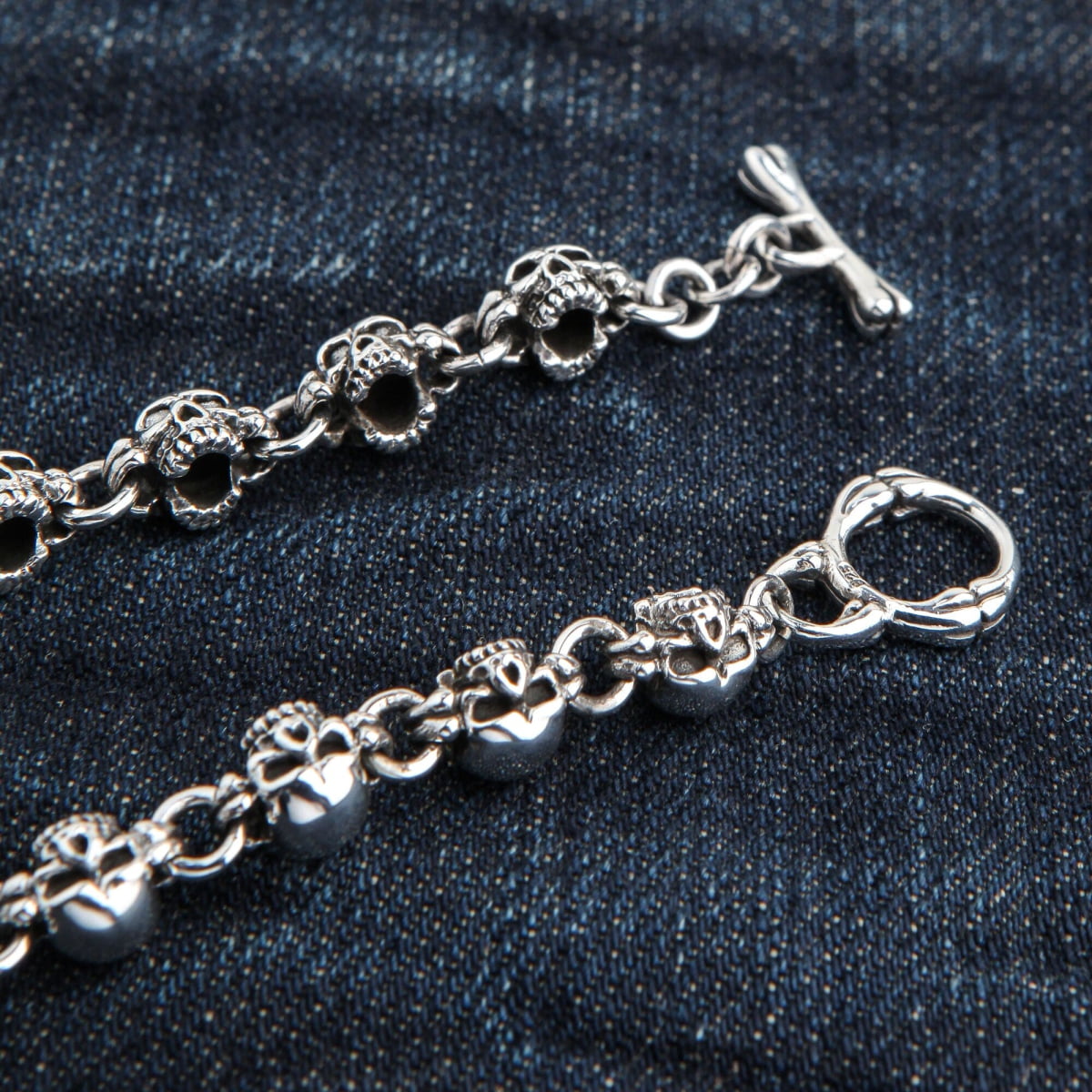 Bracciale Donna Teschio Con Ali D'Angelo In Argento 925 - Gioiello Gotico Regolabile - Regalo Originale