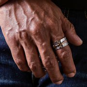Designer Gold Cross Sterling Silver Ring for Men