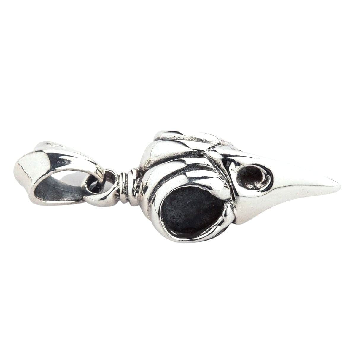 Collana Uomo E Donna Con Ciondolo Corvo E Pentagramma – Argento 925 – Gioiello Vichingo Gotico – Amuleto Animale