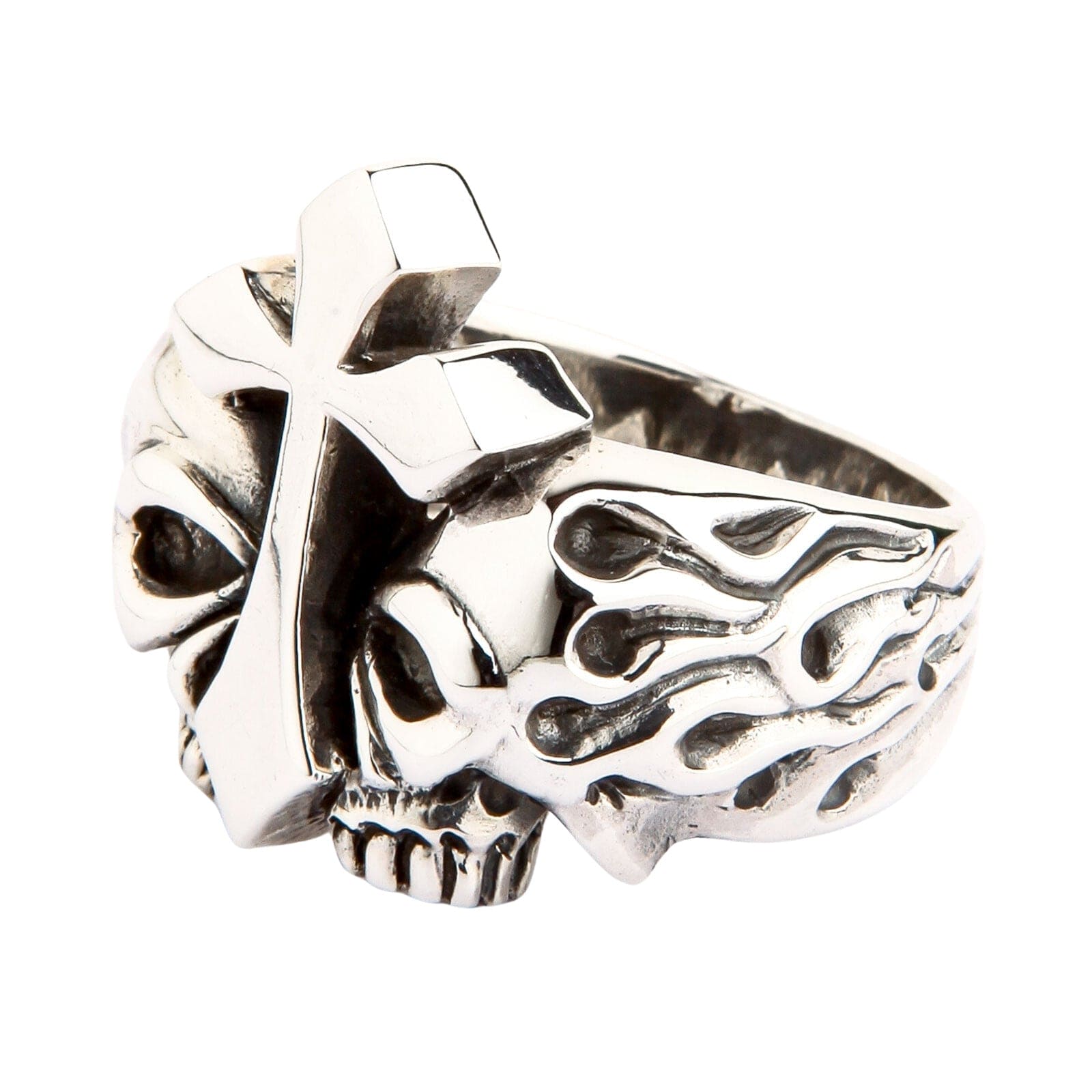 High Quality TT 316L Stainless Steel Cross Skull Ring Size 7-12 (RZ29) - Foto 12