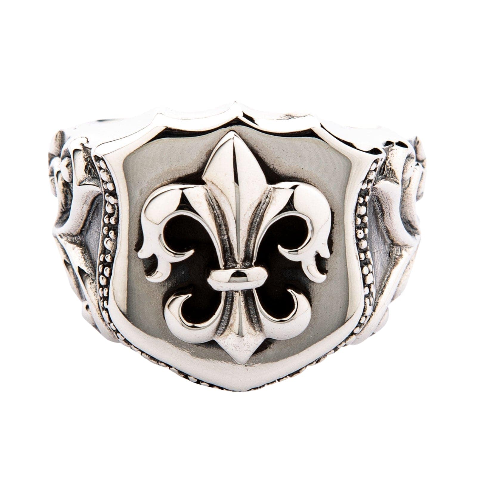Noble Fleur De Lis Ring Sterling Silver 925 - Sizes 4-15, Gift Box Included